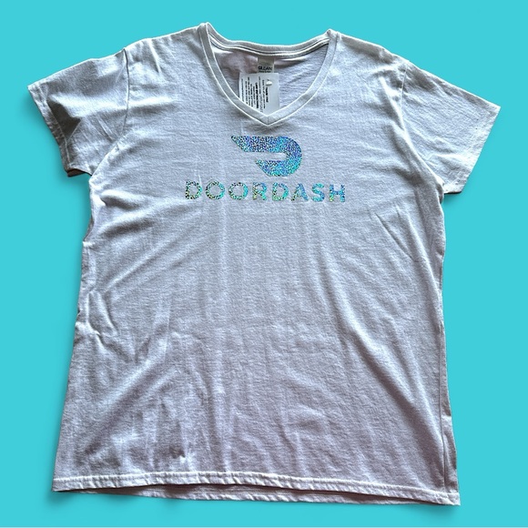 Delivery Driver Holographic Logo Women’s V-Neck - X-Large - Picture 1 of 2